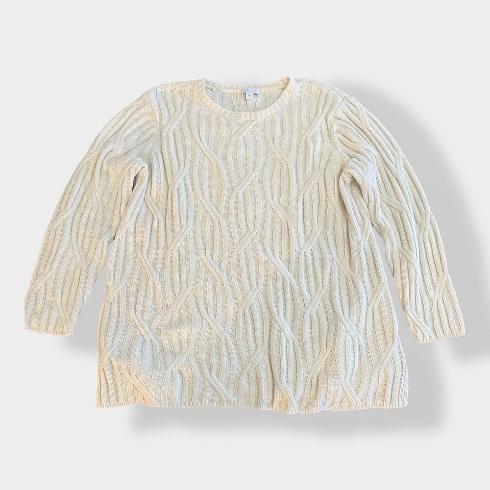 J. Jill Chenille mixed cables Sweater Tunic size‎ L
